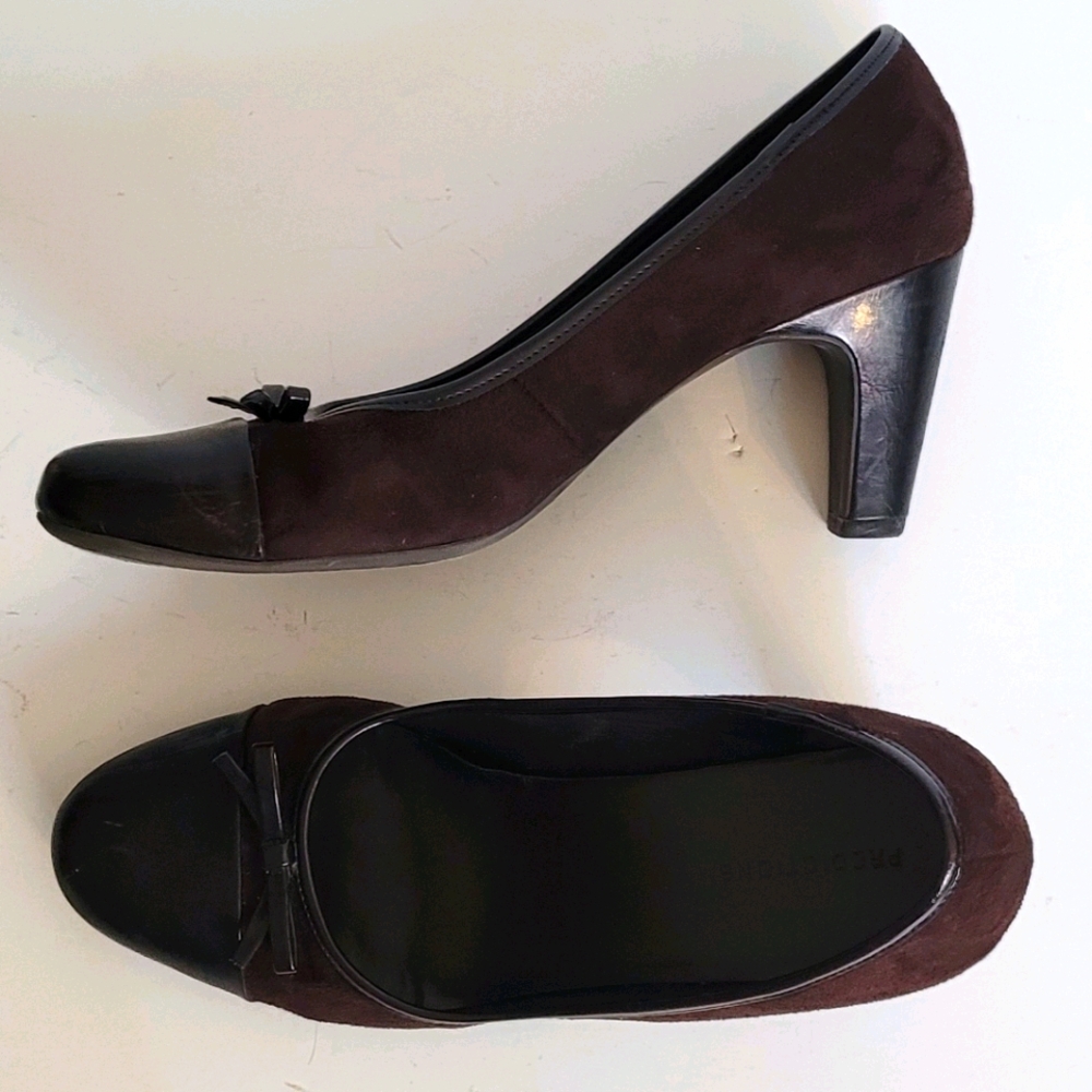 Brown loafer heels